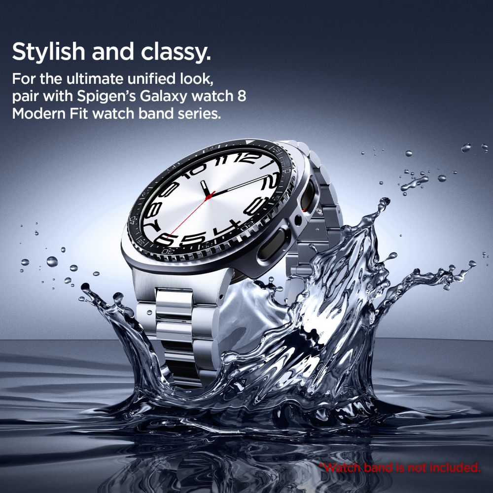 Spigen Bezel Tune Pro Diver Cover til Samsung Galaxy Watch 8 44mm - sort