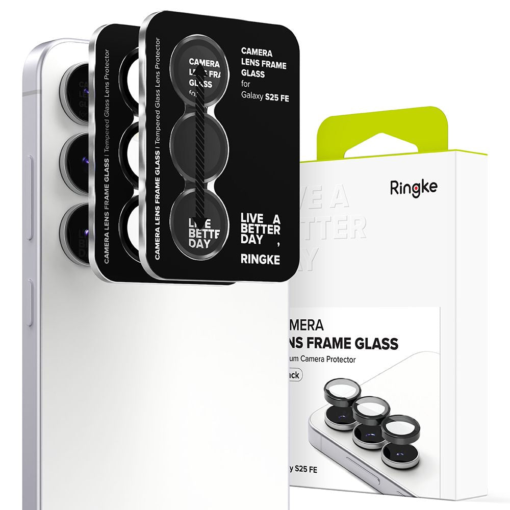 Ringke Camera Frame Protector 2-pack til Samsung Galaxy S25 FE - sort