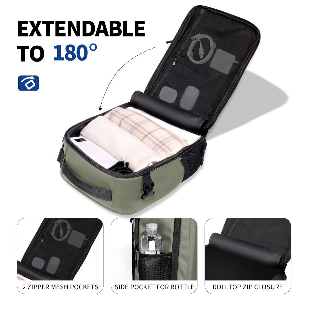 Tech-Protect Defender S50 rygsæk til Ryanair & Wizzar, 20L Laptop - Olive