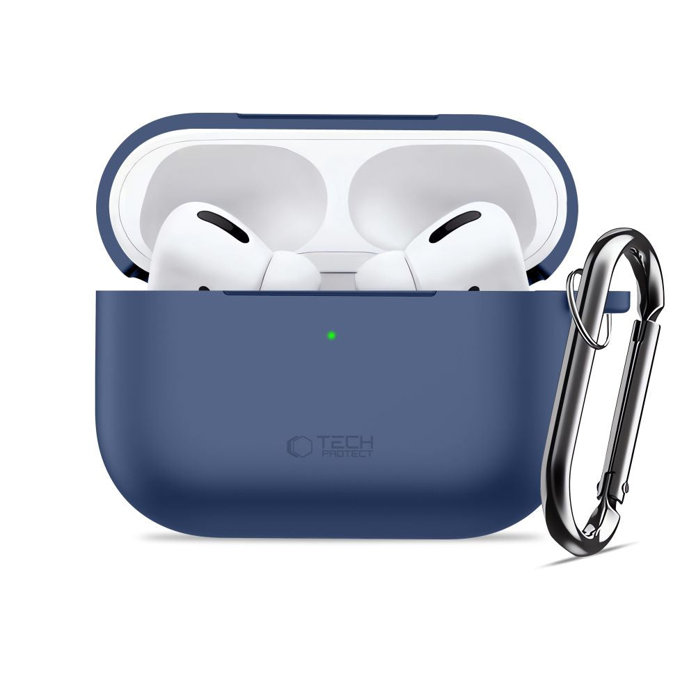Tech-Protect Silicone Hook Case til AirPods Pro - Navy Blue