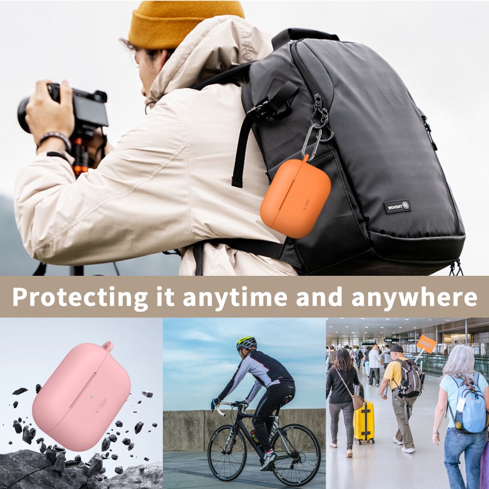 Tech-Protect Silicone Hook Case til AirPods Pro - Beige
