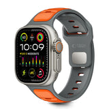 Tech-Protect IconBand Line Strap til Apple Watch 44 / 45 / 46 / 49 mm - Grå-Orange