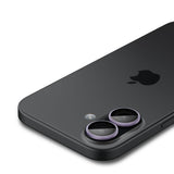 Spigen Optik Pro GLAS.TR  EZ FIT  Kamera Cover 2-pakke til iPhone 16 / 16 Plus / 17 - Purple