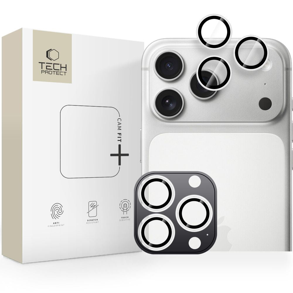 Tech-Protect Camring Fit+ Camera Cover til iPhone 14 Pro / Max / 15 Pro / Max / 16 Pro / Max / 17 Pro / Max - Sølv