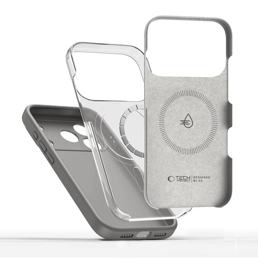 Tech-Protect Silicone MagSafe Case til iPhone 17 Pro Max - Grå
