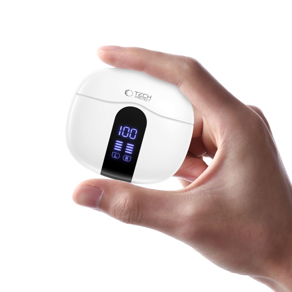 Tech-Protect UltraBoost TWS Core G2 hovedtelefoner - hvid