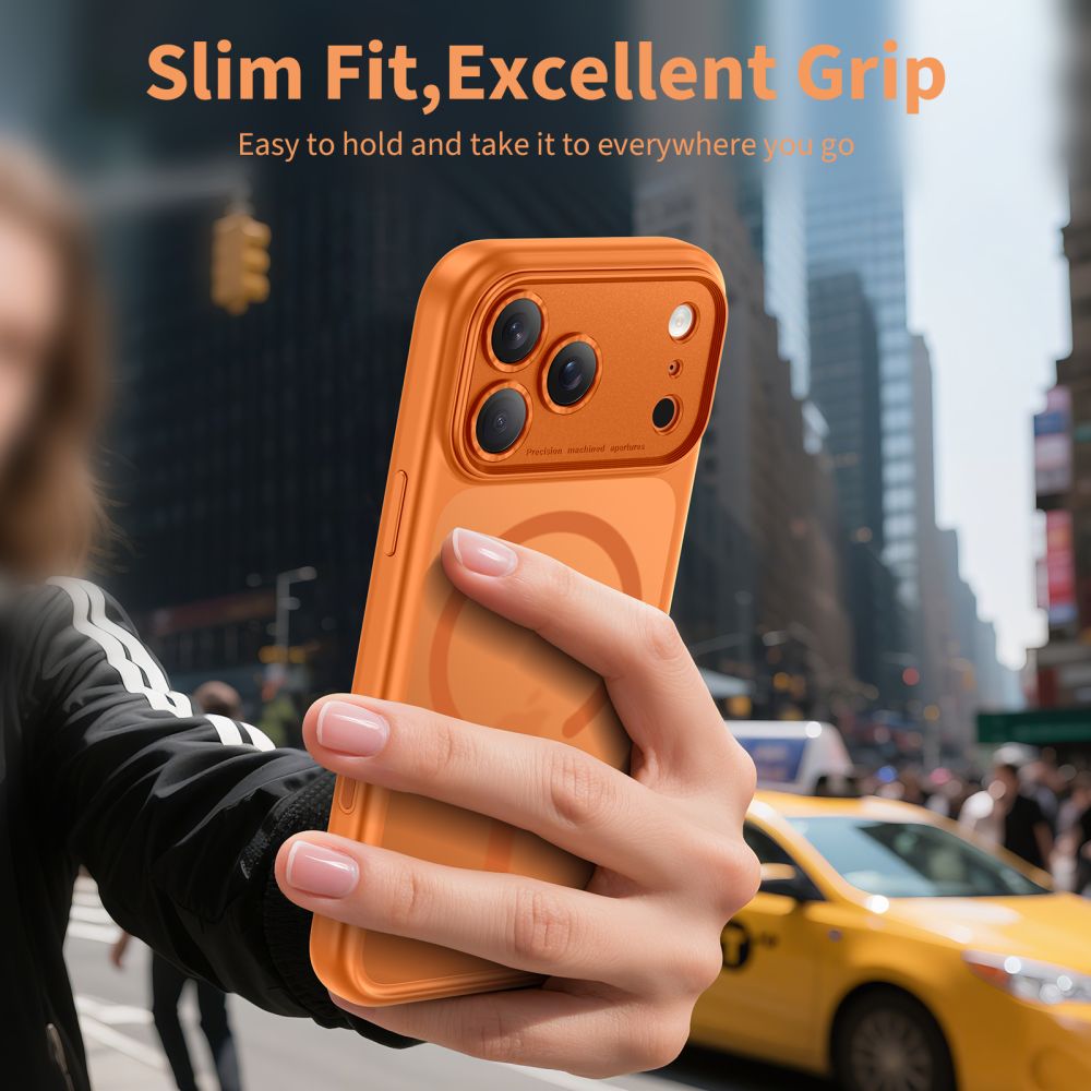 Tech-Protect Magpeak MagSafe CC Case til iPhone 17 Pro - Orange
