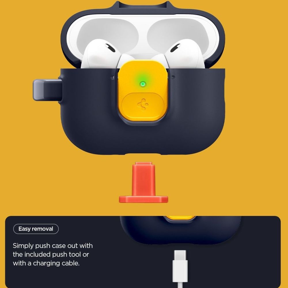 Spigen Nano Pop Case for AirPods Pro 3 - Navy Blue and Yellow