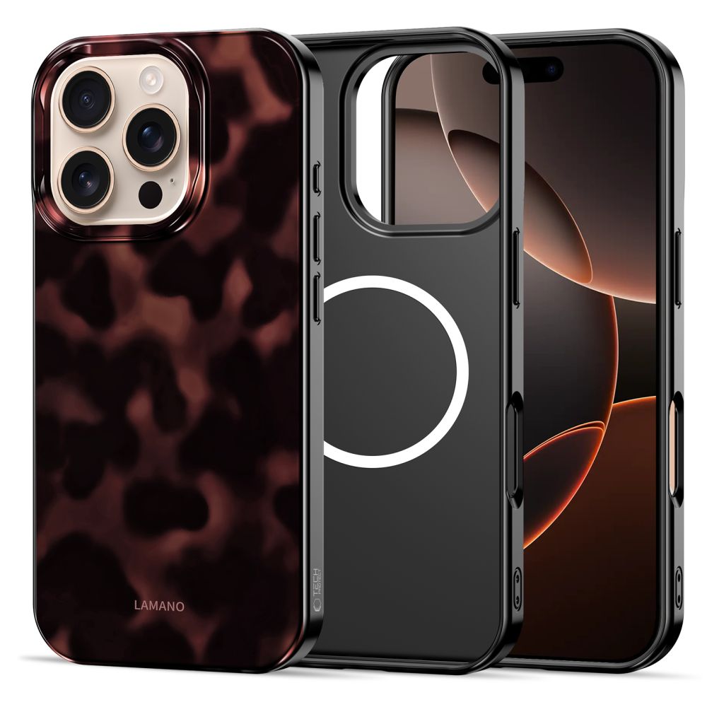 Tech-Protect Lamano MagSafe Case til iPhone 16 Pro Max - sort og rød