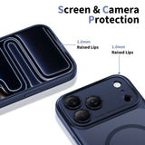 Tech-Protect Magpeak Magsafe CC Case til iPhone 17 Pro - Matte Navy Blue