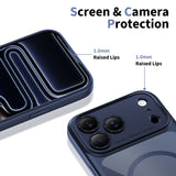 Tech-Protect Magpeak Magsafe CC Case til iPhone 17 Pro - Clear Navy Blue