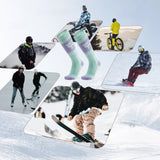 Qunature 037202 skisokker størrelse 43-48 (L/XL) - lilla-grønne