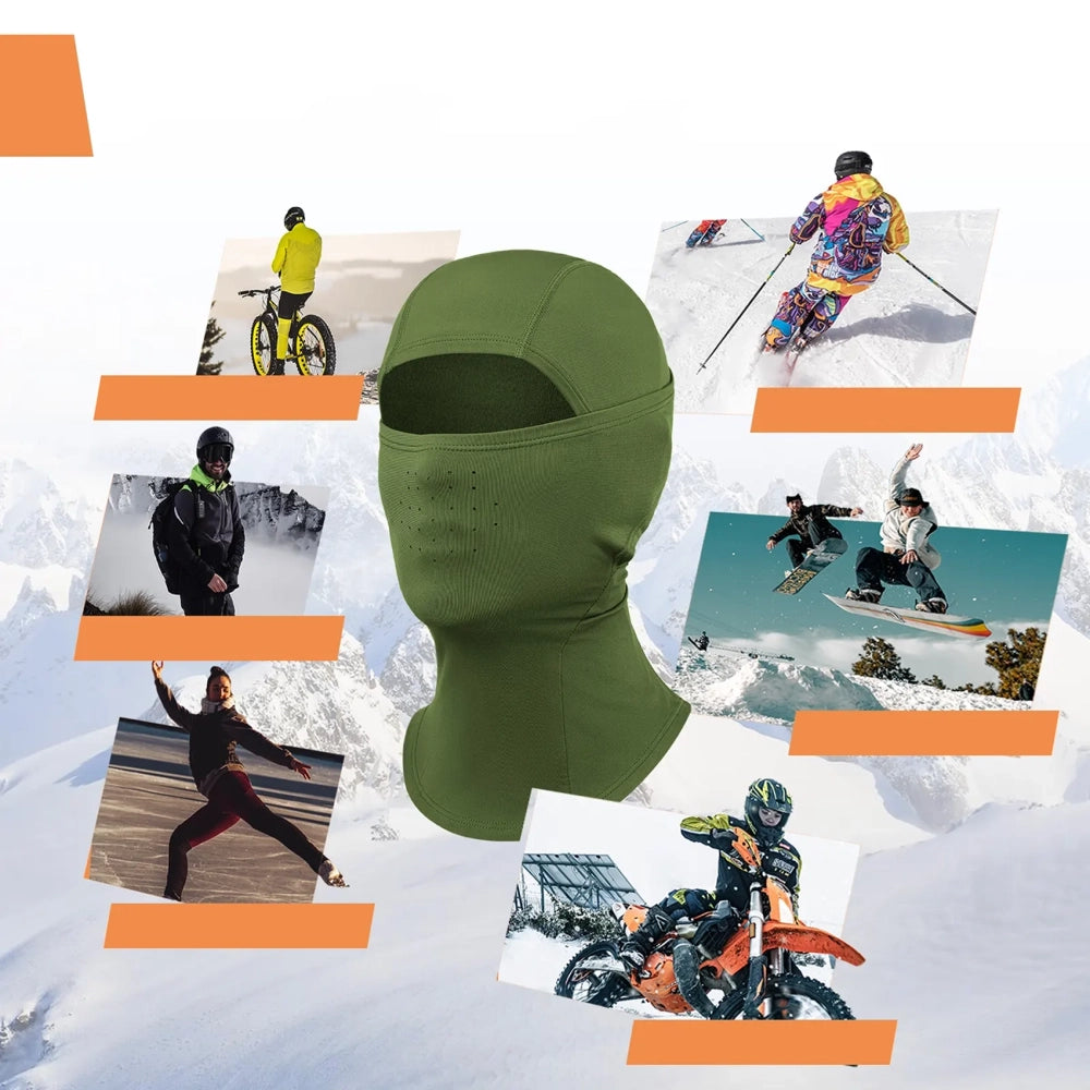 Qunature 13230023015 ski balaclava cykel motorcykel balaklava størrelse L - grøn