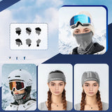 Qunature 11230014001 skisørklæde, sportsbandana, universel størrelse - grå