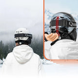Qunature 10130003002 Skihjelm med øremasker, snowboard størrelse M - hvid