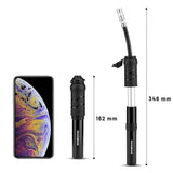 Rockbros 810PCS-HP Mini Hand Bicycle Pump with Presta & Schrader Hose - Black