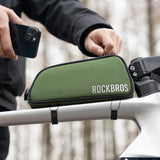 Rockbros 30120045001 ROAD TO SKY cykeltaske til den øverste ramme rør, vandtæt, 0.7L - grøn