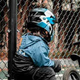 Rockbros TS-61 10110061002 Children's Bike Helmet with Detachable Chin Size M (54-57) - Blue