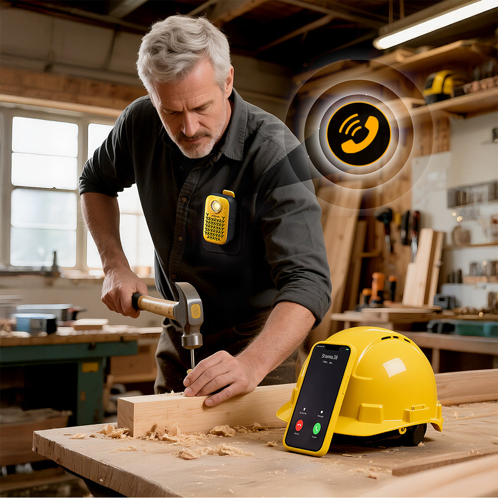 Joyroom Maya JR-MS03 bærbar Bluetooth-højttaler med indbygget lommelygte, resistent - gul