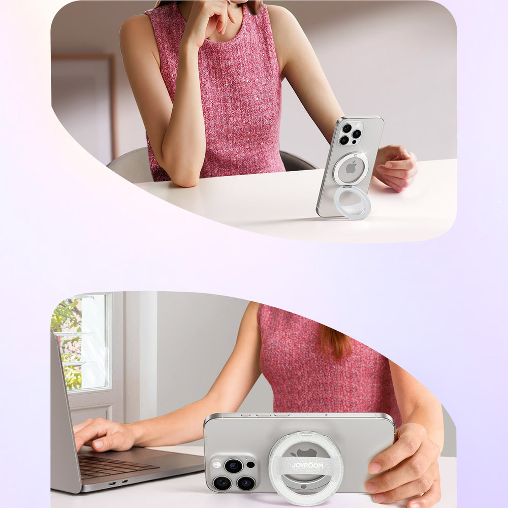 Joyroom JR-ZS500 Magnetisk Ring Kompatibel med MagSafe Holder - Hvid
