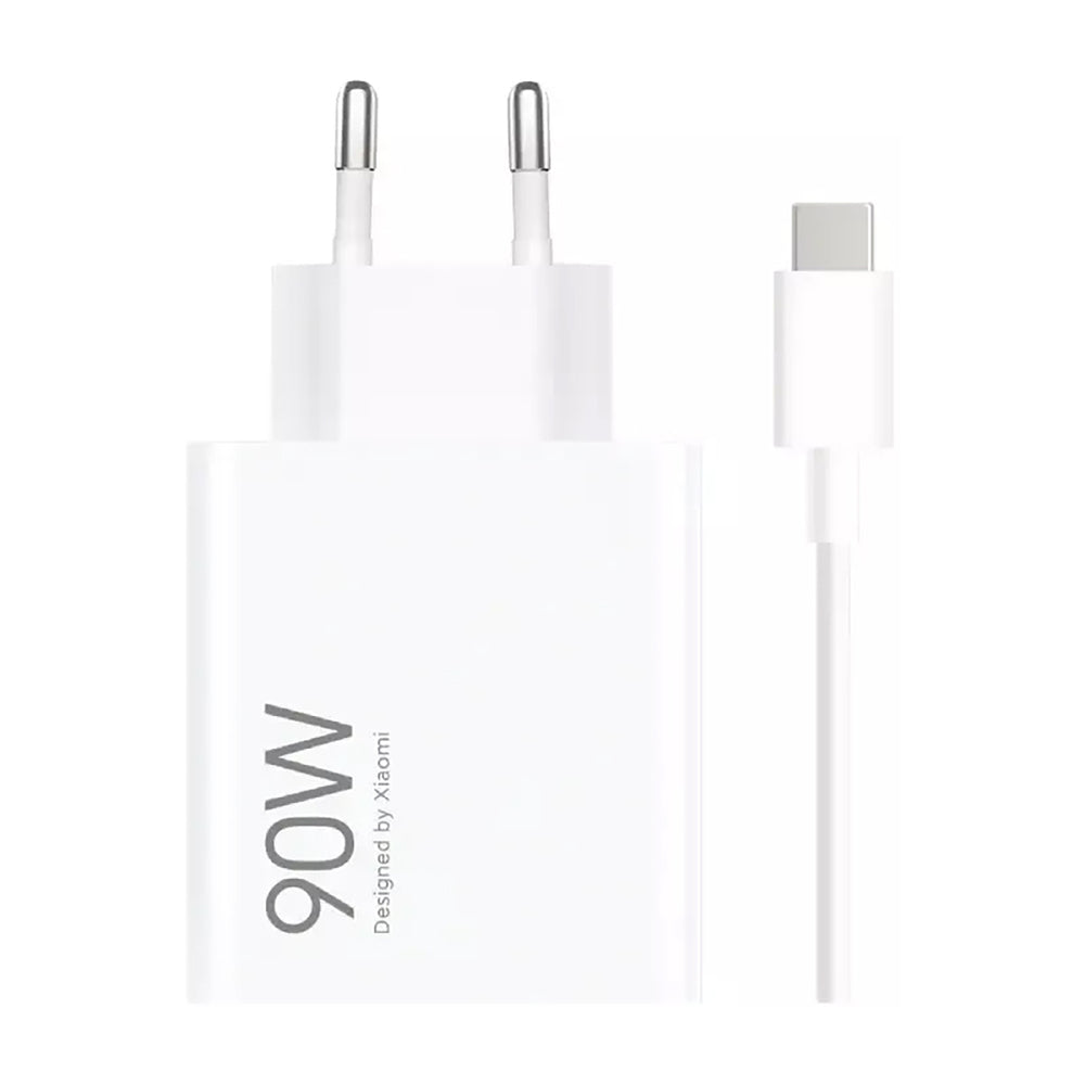 Xiaomi HyperCharge Combo 90W 6.1A USB-A Wall Charger med USB-C-kabel - hvid