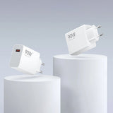 Xiaomi HyperCharge Combo 90W 6.1A USB-A Wall Charger med USB-C-kabel - hvid