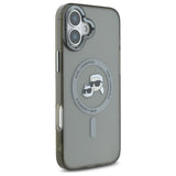 Karl Lagerfeld IML Metal Karl&Choupette Head MagSafe Case til iPhone 16 Plus - sort