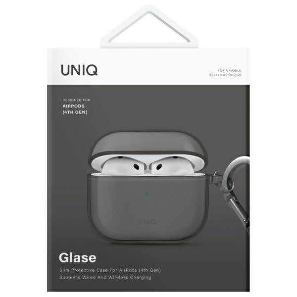 Uniq Glase AirPods 4 Case - Halvt gennemsigtigt