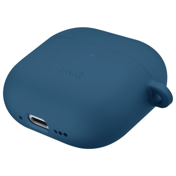 Uniq Nexo AirPods 4 + Ear Hooks Silicone-kasse - blå