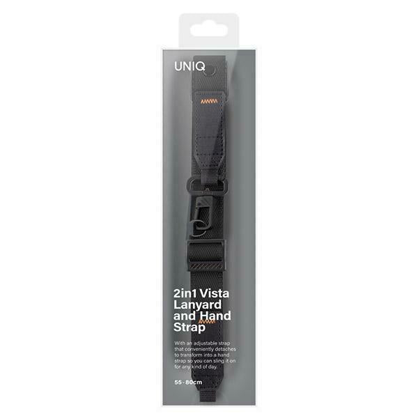 Uniq Vista universal 2-in-1 phone lanyard - black