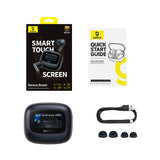 Baseus Bowie M2s Ultra TWS trådløse in-ear hovedtelefoner med interaktiv skærm - sort