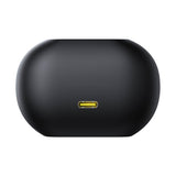 Baseus Bass 15 Clip OWS Trådløse hovedtelefoner med Baseus Simple USB-C 3A 30 cm kabel - sort