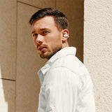 Baseus Bass 15 Clip OWS trådløse hovedtelefoner med Baseus Simple USB-C 3A 30cm kabel - hvid