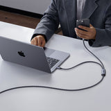 Ugreen 2in1 USB-C Cable - 2xUSB-C PD 140W 2m - sort