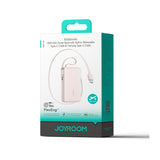 Joyroom JR-PR2L 10000mAh 35W Power Bank med indbygget inddrageligt USB-C-kabel og USB-C Lanyard-kabel - Pink