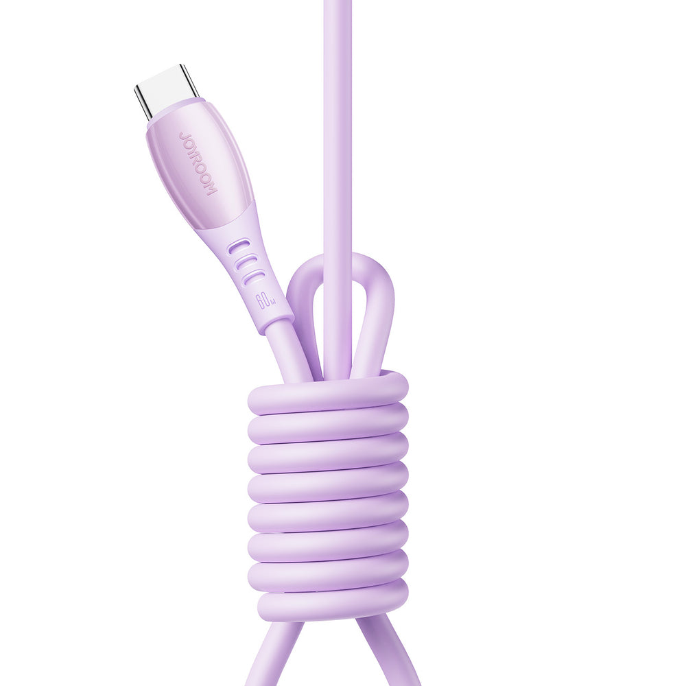 Joyroom S-A59 Vibrant Series 60W USB-C - USB-C-kabel 1,2 m - lilla