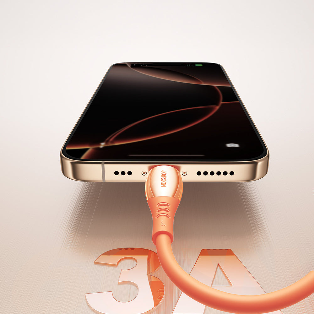 Joyroom S-A59 Vibrant Series 3A USB-A - Lightning kabel 1,2 m - orange