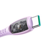 Joyroom S-A59 Vibrant Series 3A USB-A - USB-C Kabel 1,2 m - Purpur