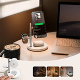 Joyroom JR-W23 Qi2 4-in-1 desktop charger with built-in inductive night light - white