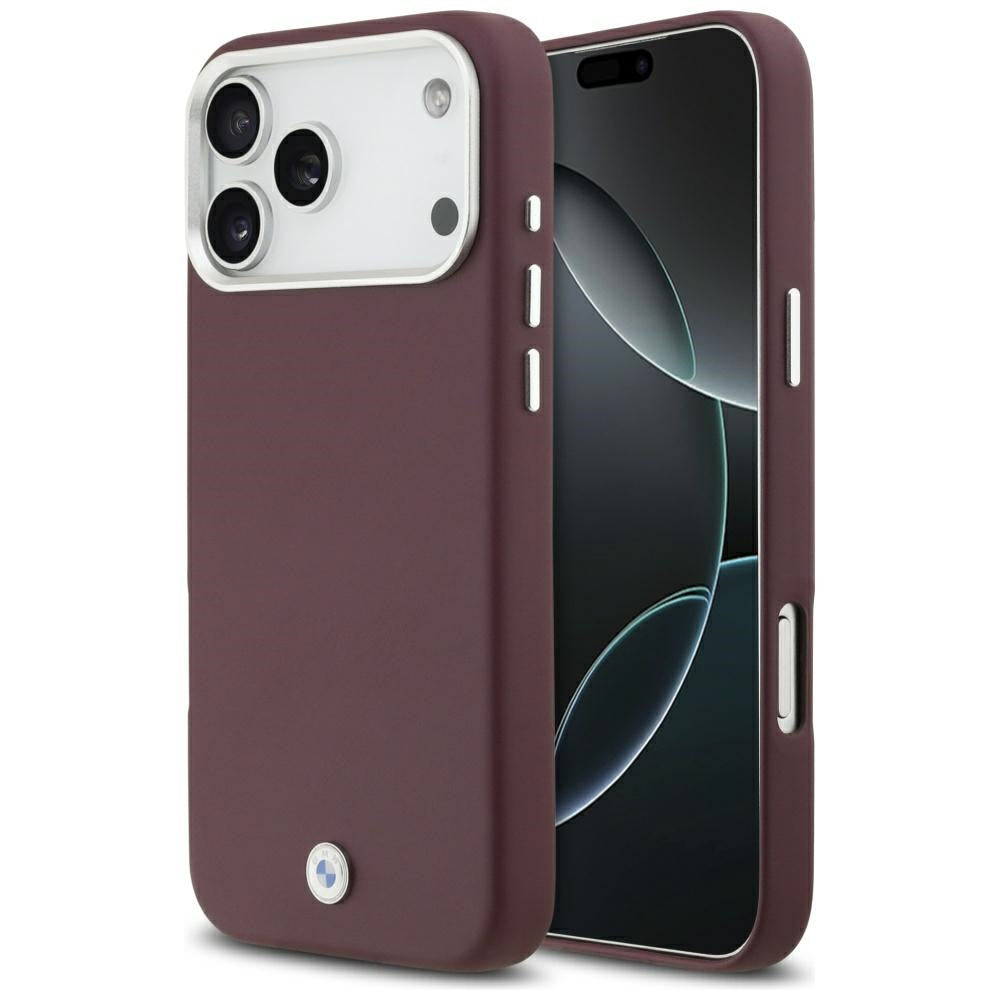 BMW Sign Full Wrapped Metal MagSafe Case til iPhone 17 Pro Max - Rød