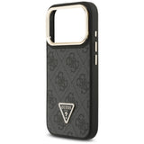 Guess 4G PU Triangle Logo & Stand Camera Magsafe Case til iPhone 17 Pro - sort