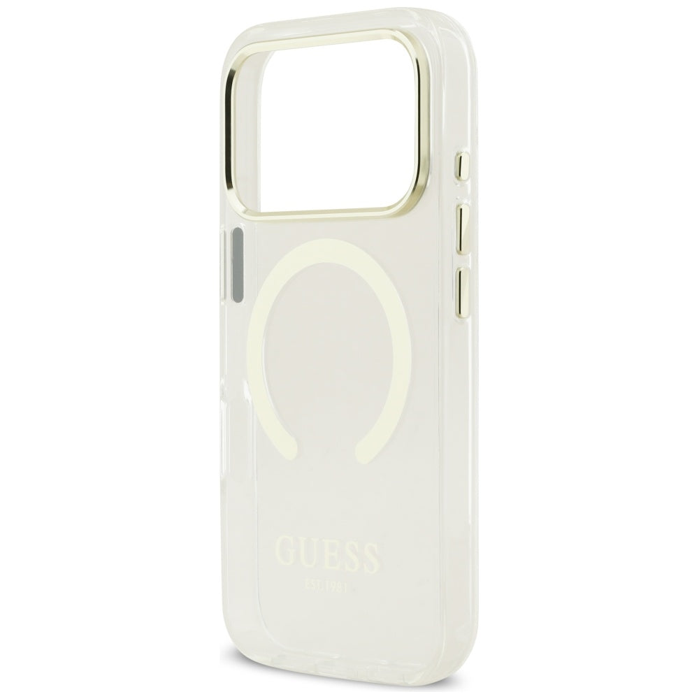 Guess Metal Outline MagSafe-hylster til iPhone 17 Pro - guld