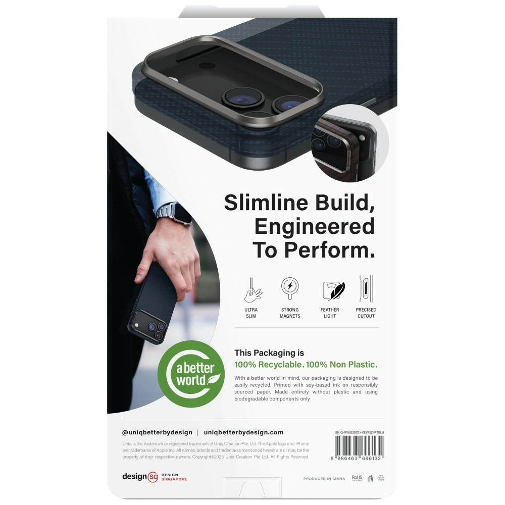 Uniq Keva EDGE Magclick opladningsfodral til iPhone Air - Blå