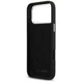 Karl Lagerfeld FW Grained Signature Logo Case til iPhone 17 Pro Max - sort