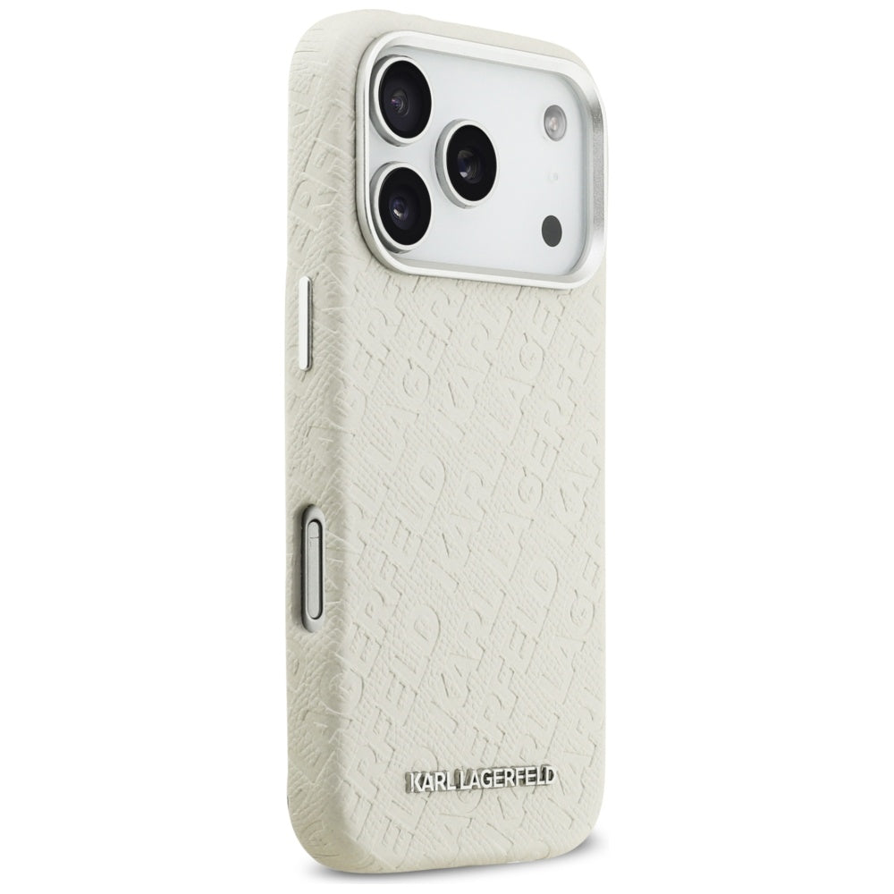 Karl Lagerfeld FW Stemplet Karl MagSafe Case til iPhone 17 Pro - Beige