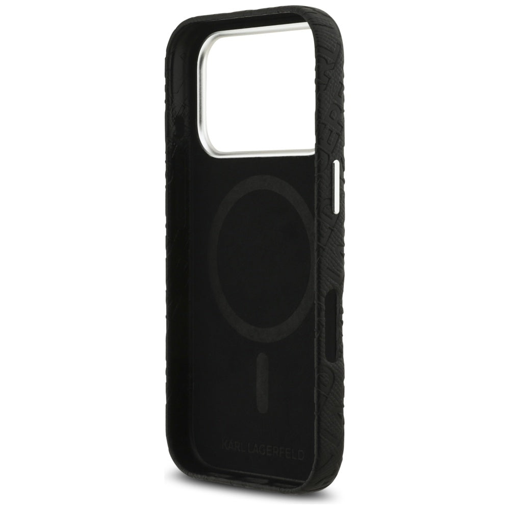 Karl Lagerfeld FW Stemplet Karl MagSafe Case til iPhone 17 Pro - sort