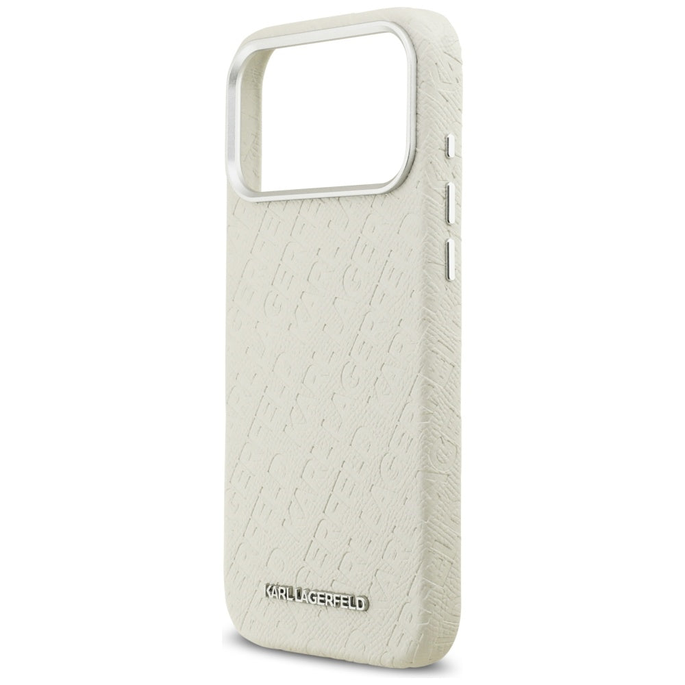 Karl Lagerfeld FW Stemplet Karl MagSafe Case til iPhone 17 Pro Max - Beige