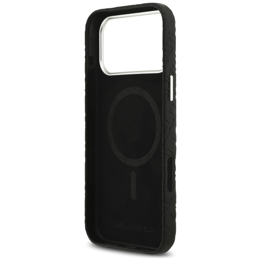 Karl Lagerfeld FW Stemplet Karl MagSafe Case til iPhone 17 Pro Max - sort