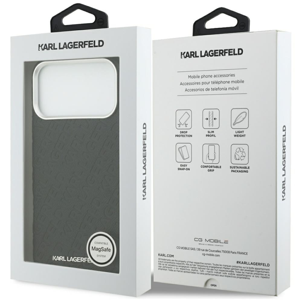 Karl Lagerfeld FW Stemplet Karl MagSafe Case til iPhone 17 Pro Max - sort