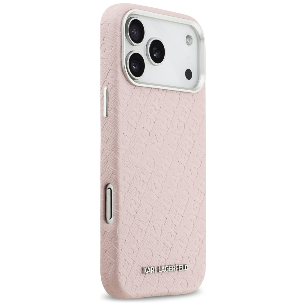 Karl Lagerfeld FW Stemplet Karl MagSafe Case til iPhone 17 Pro Max - Pink